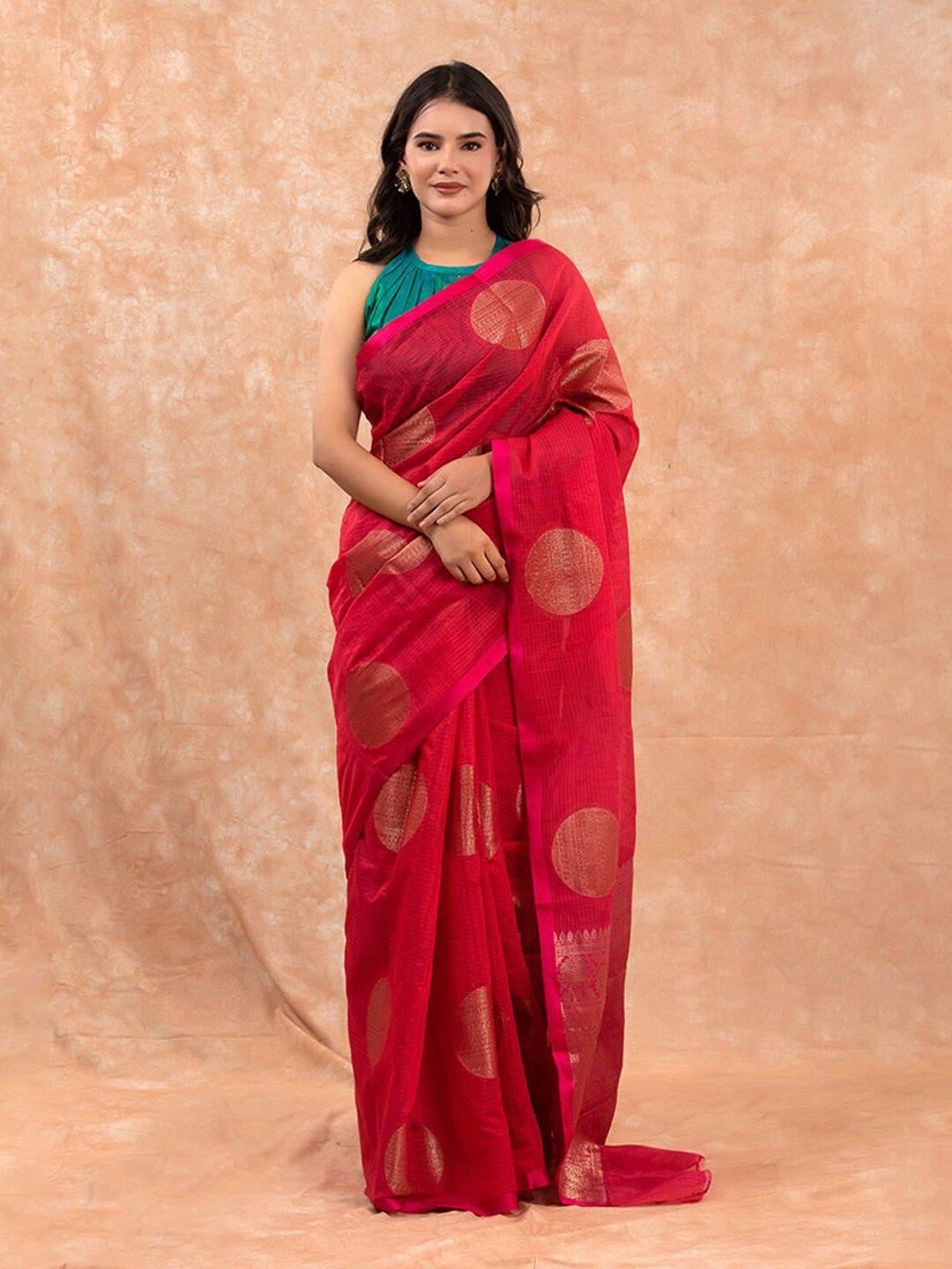 chinaya banaras ethnic motifs woven design zari pure cotton banarasi saree