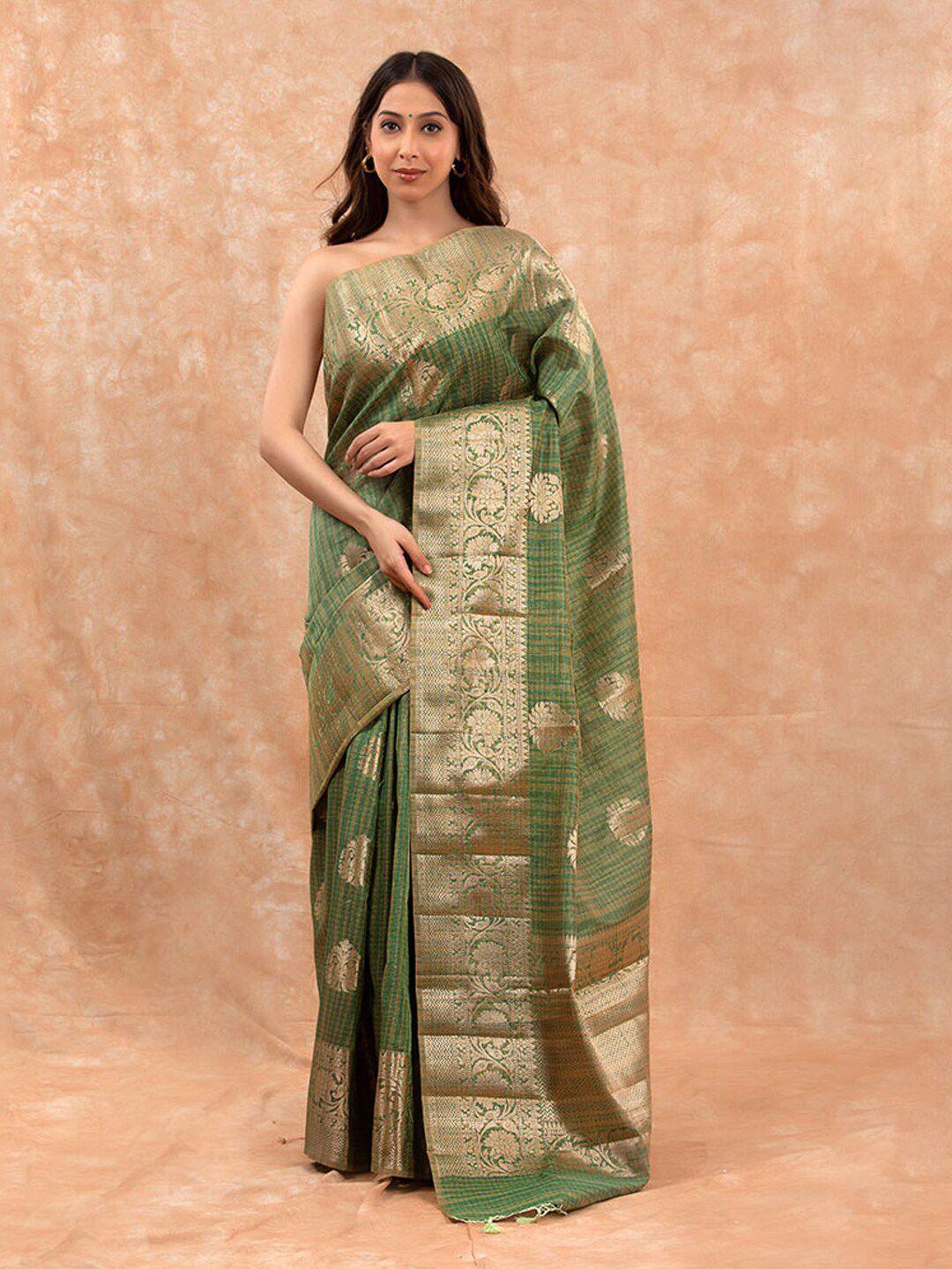 chinaya banaras ethnic motifs woven design zari pure cotton banarasi saree