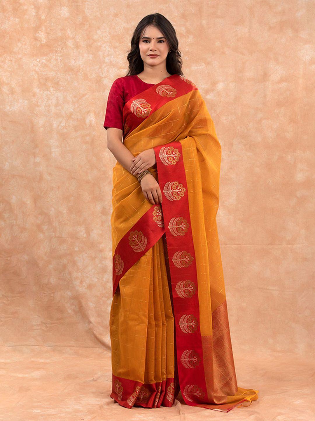 chinaya banaras ethnic motifs woven design zari pure cotton banarasi saree