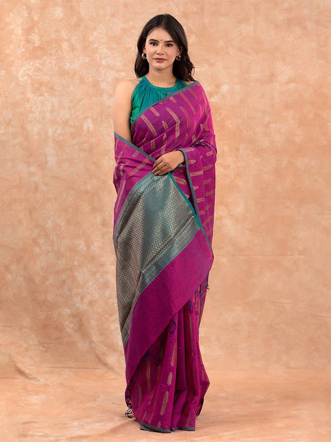 chinaya banaras striped zari pure cotton banarasi saree