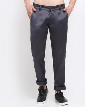 chinos with mid-rise waist