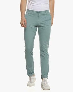 chinos with button welt pockets