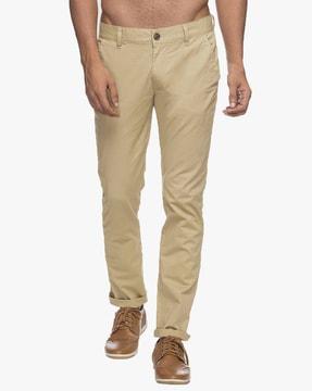 chinos with button welt pockets