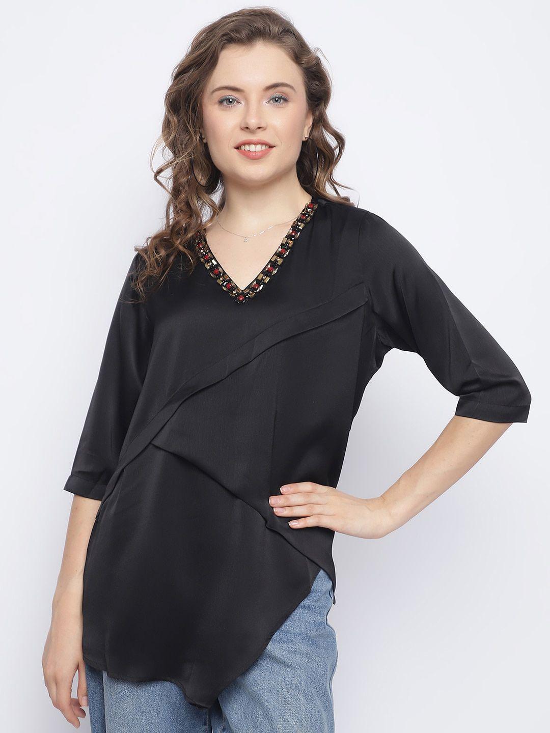 chique v neck regular top