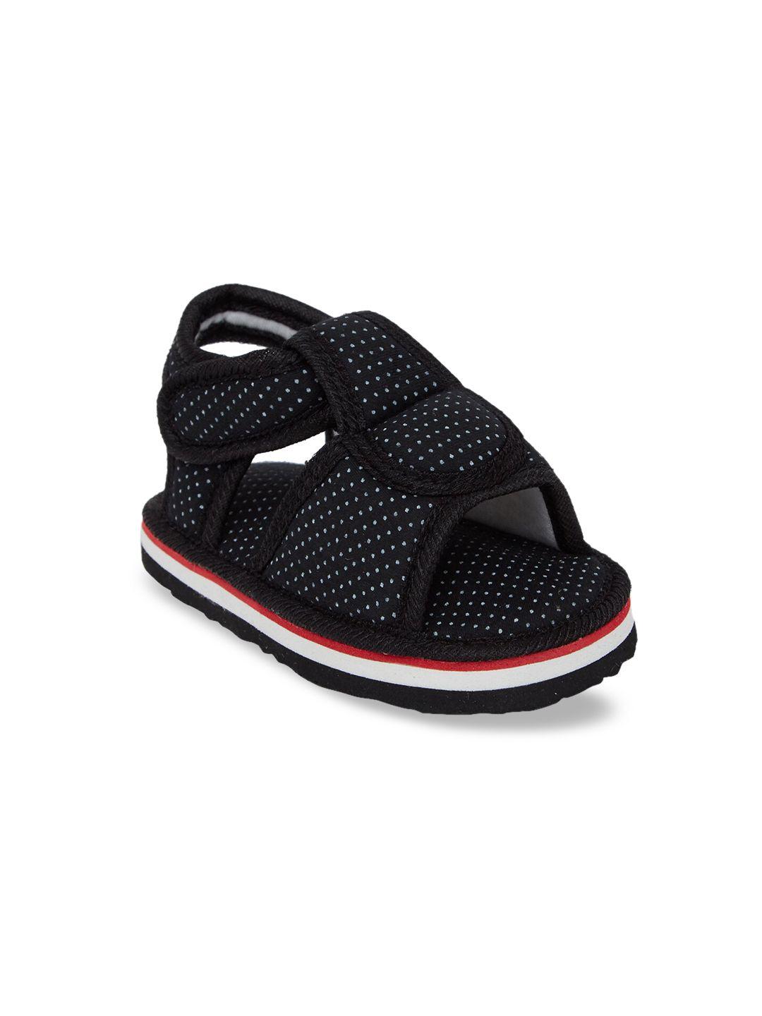 chiu kids black & white comfort sandals with kweeking sound