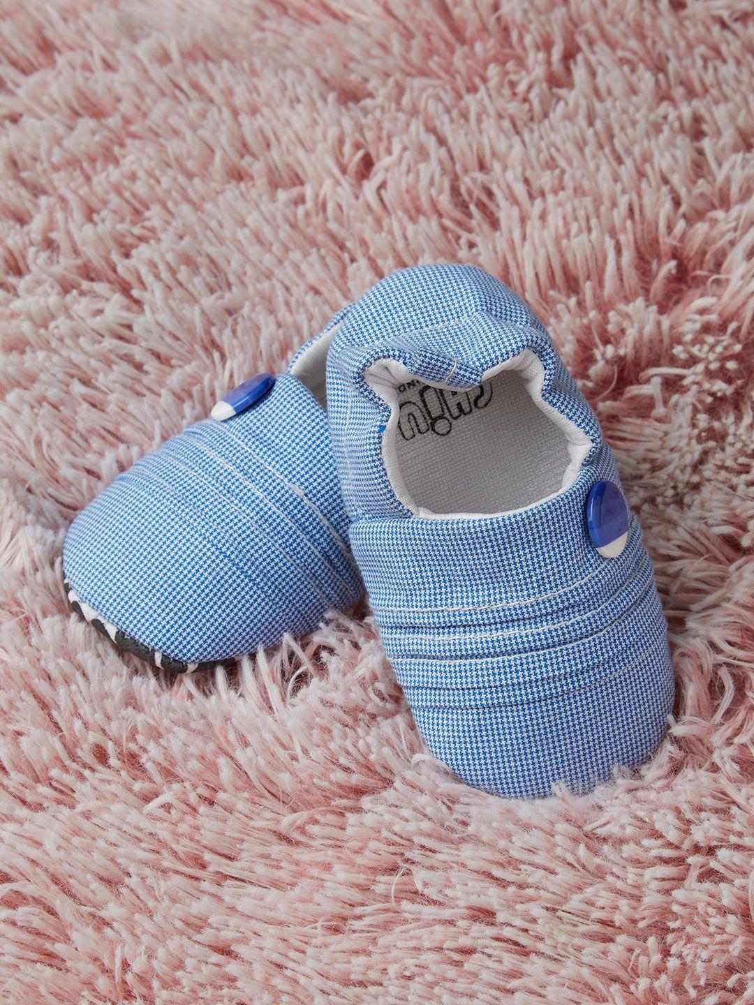 chiu infant kids blue cotton booties