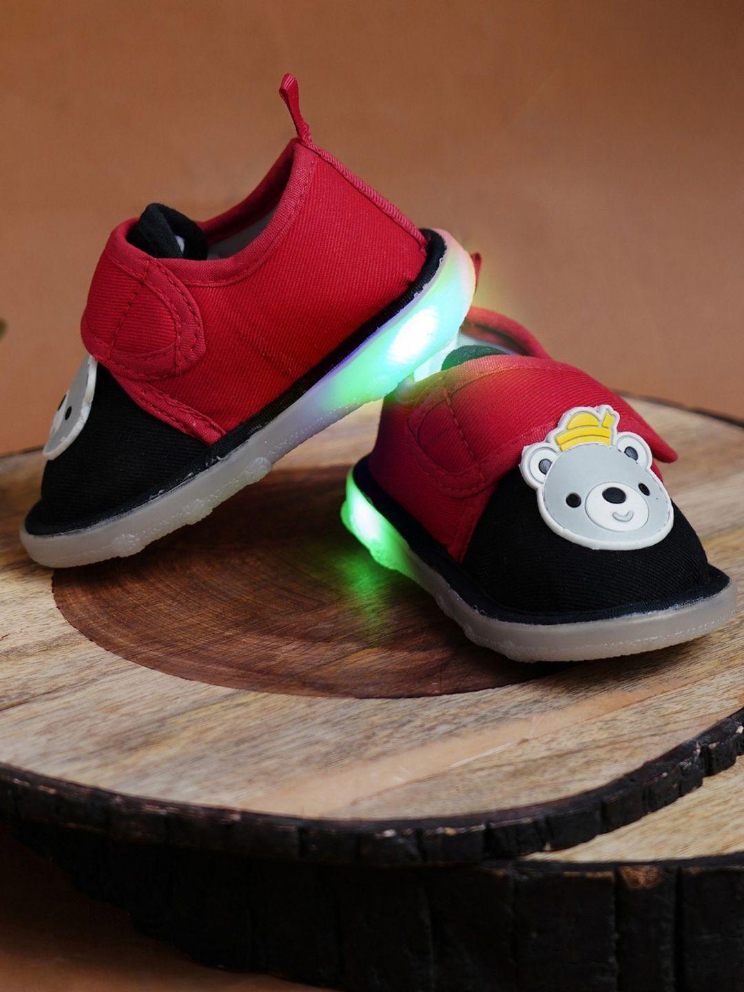 chiu infants kids colourblocked lightweight comfort insole led contrast sole sneakers