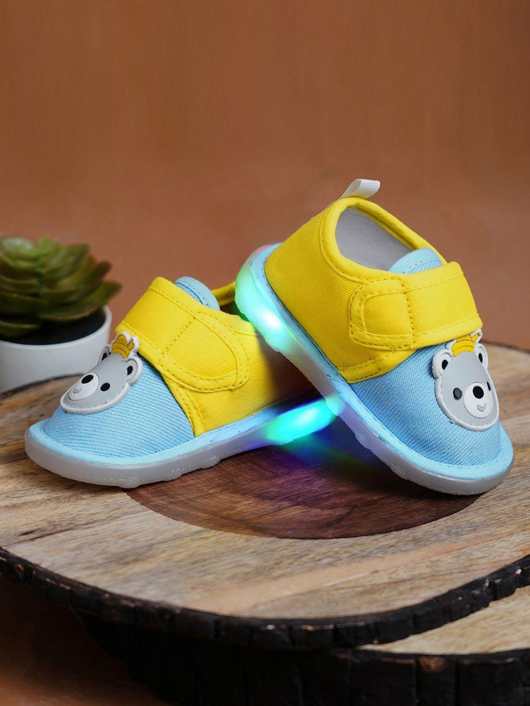 chiu infants kids colourblocked lightweight comfort insole led contrast sole sneakers