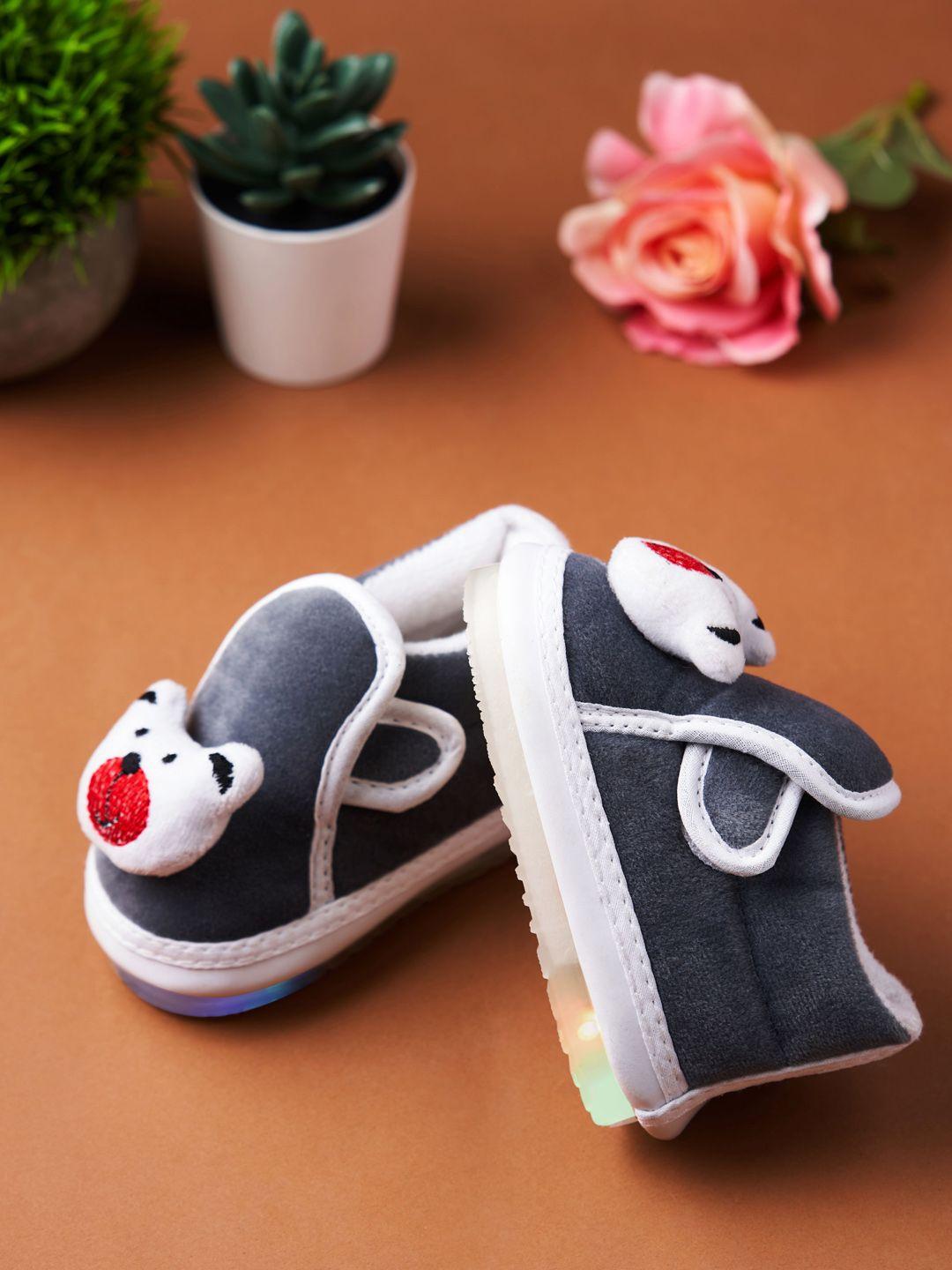 chiu unisex kids grey colourblocked slip-on sneakers
