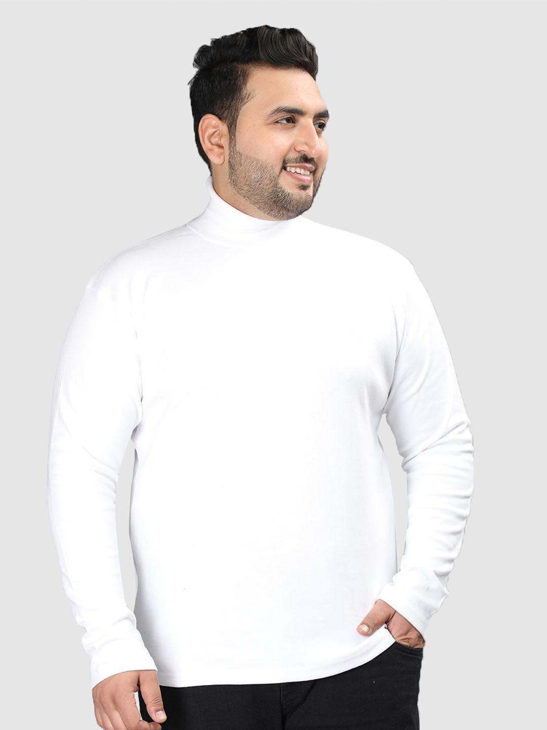 chkokko plus size high neck cotton t-shirt