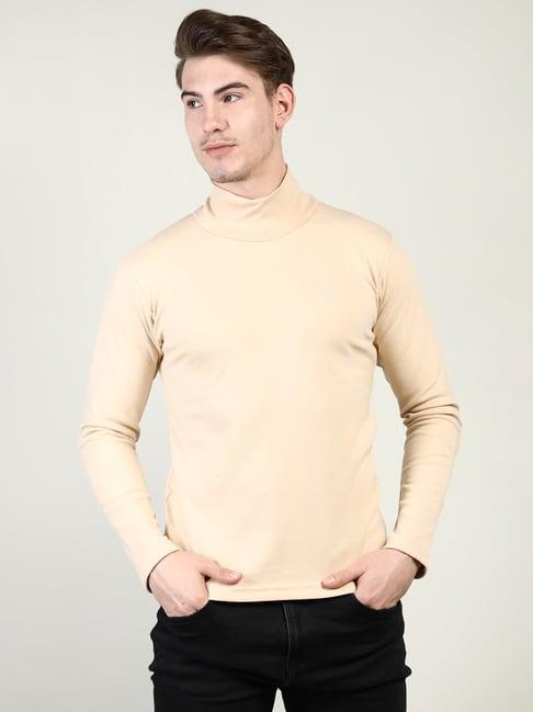 chkokko beige regular fit t-shirt