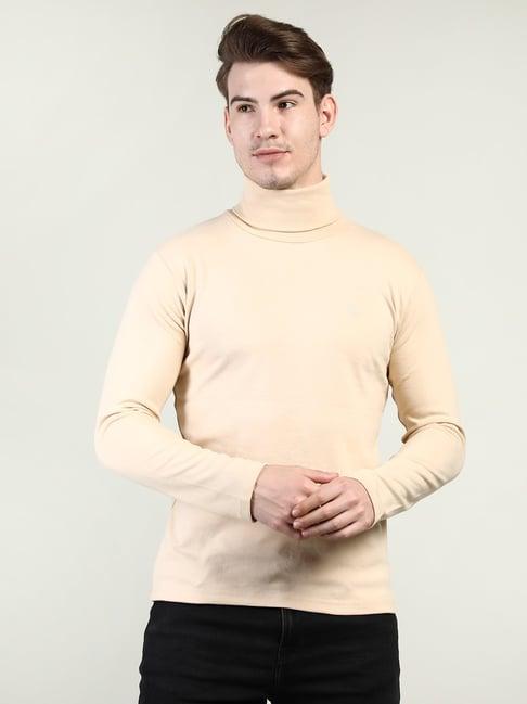 chkokko beige regular fit t-shirt