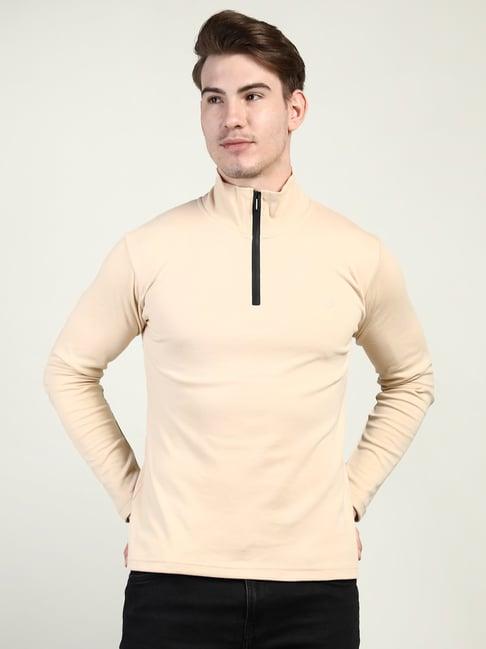 chkokko beige regular fit t-shirt