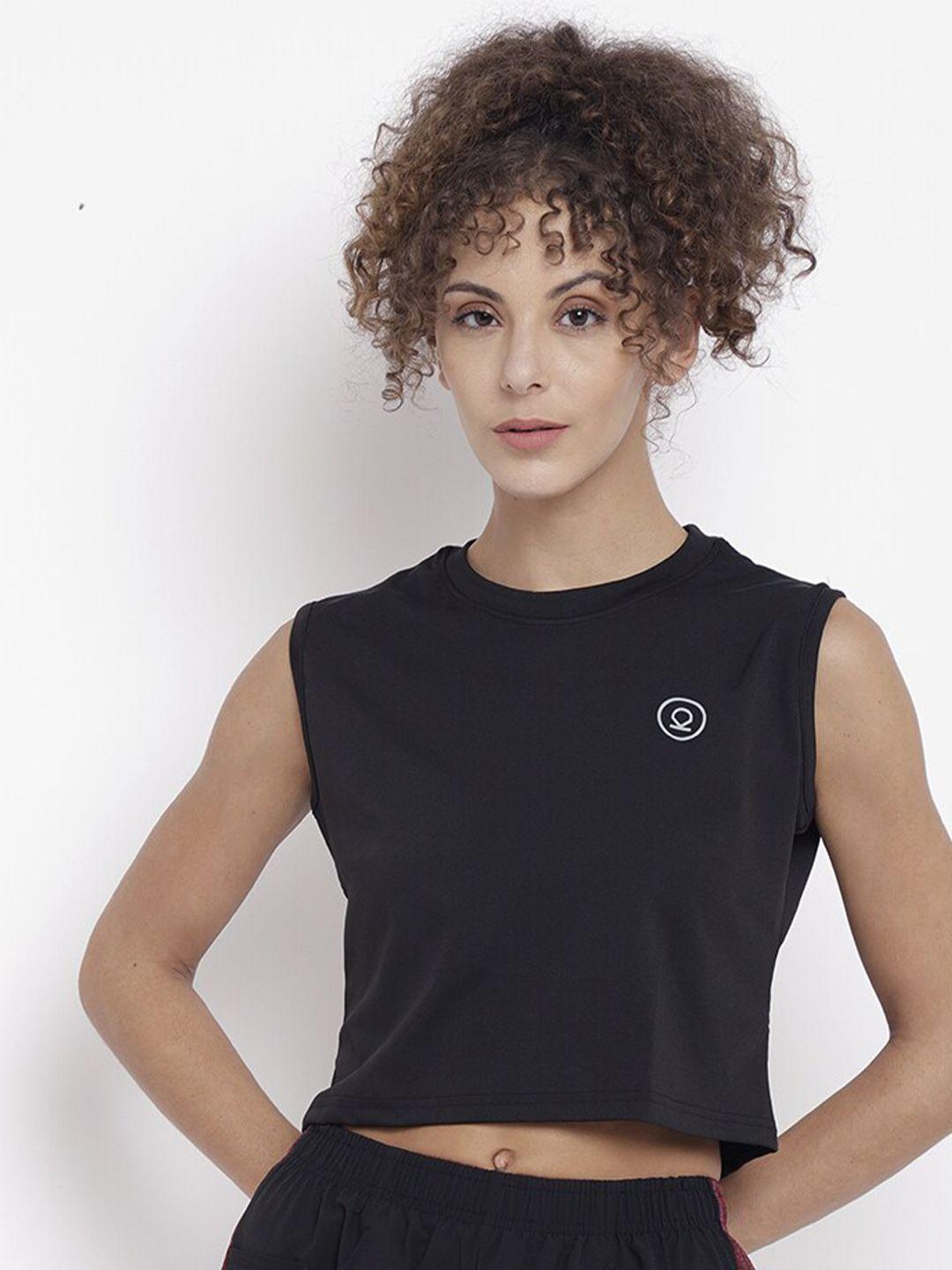 chkokko black crop sports top