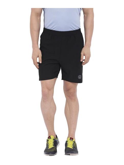 chkokko black regular fit sports shorts