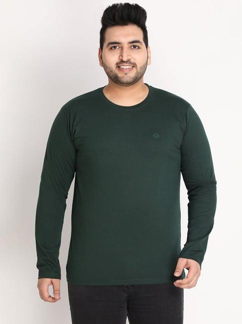 chkokko bottlegreen cotton regular fit t-shirt