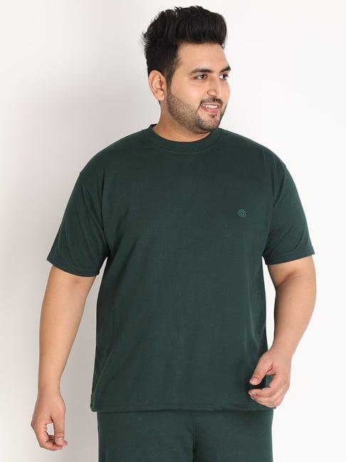 chkokko bottlegreen cotton relaxed fit t-shirt