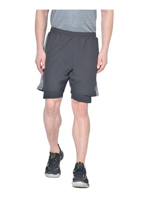 chkokko dark grey regular fit sports shorts