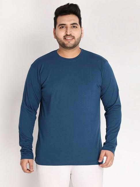 chkokko indigo cotton regular fit t-shirt