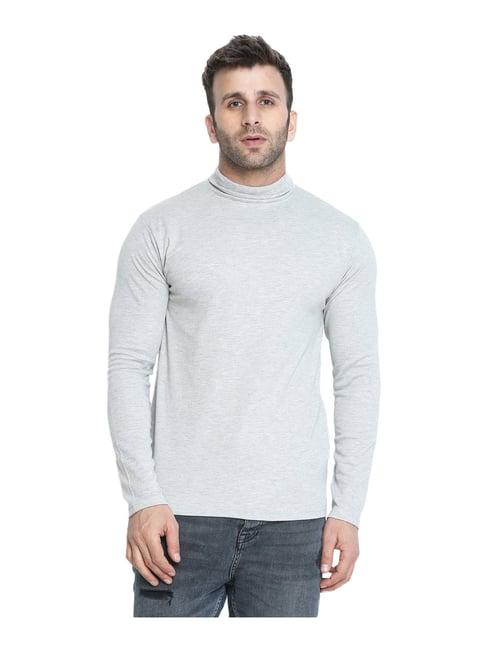 chkokko light grey regular fit t-shirt