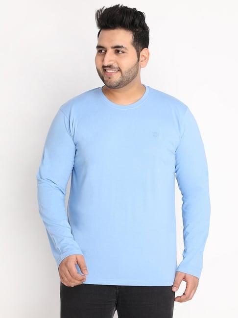 chkokko lightblue cotton regular fit t-shirt