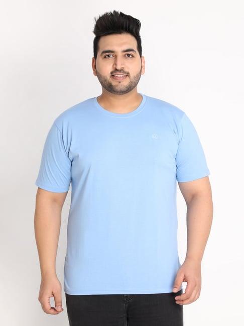 chkokko lightblue cotton regular fit t-shirt