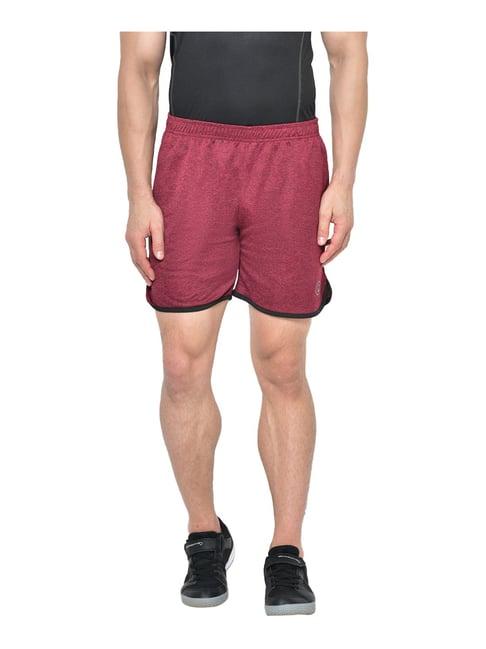 chkokko maroon regular fit sports shorts