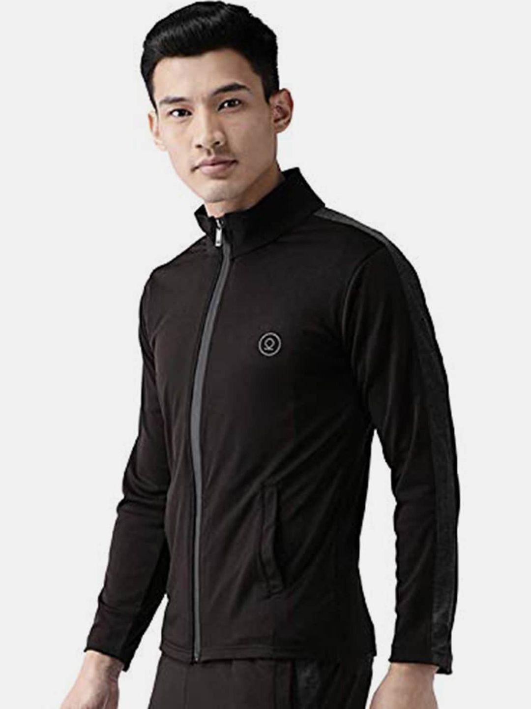 chkokko men black lightweight training or gym sporty jacket