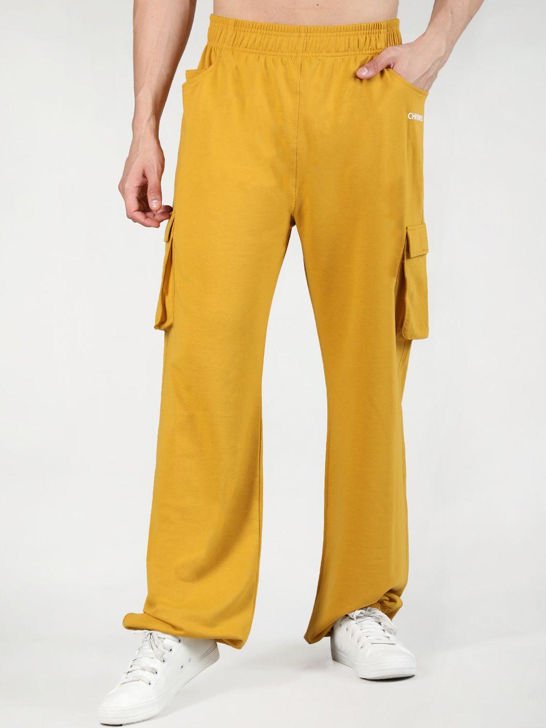 chkokko men cargo-style relaxed-fit track pants