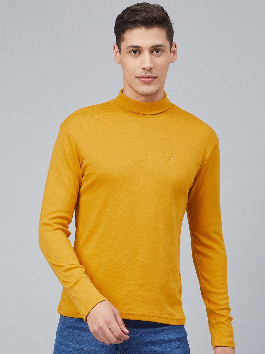 chkokko men high neck cotton t-shirt