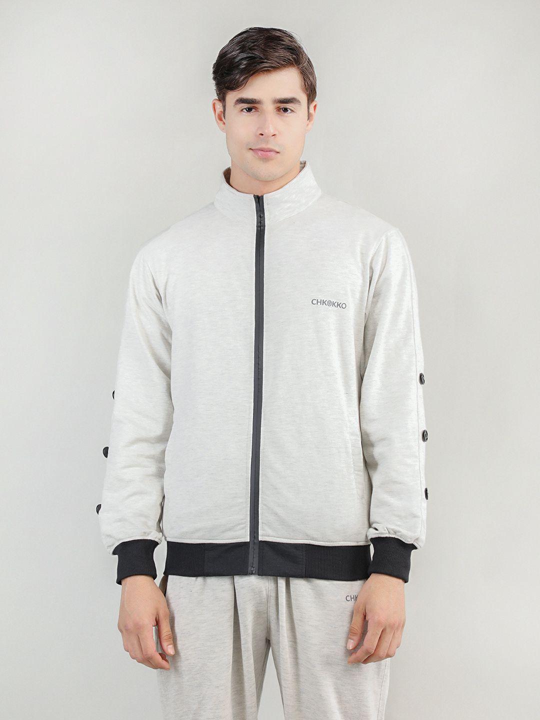 chkokko men off white black outdoor sporty jacket