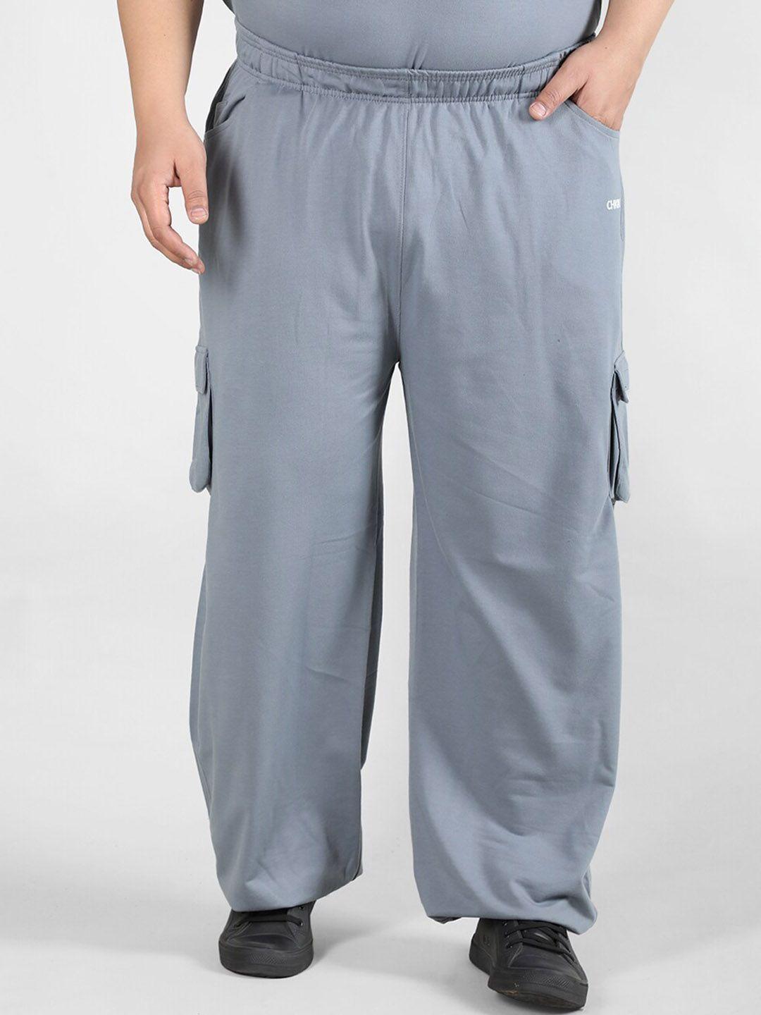 chkokko men plus size mid-rise relaxed-fit track pants