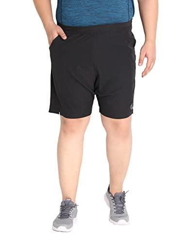 chkokko men plus size sports workout gym shorts basketball black size xxl