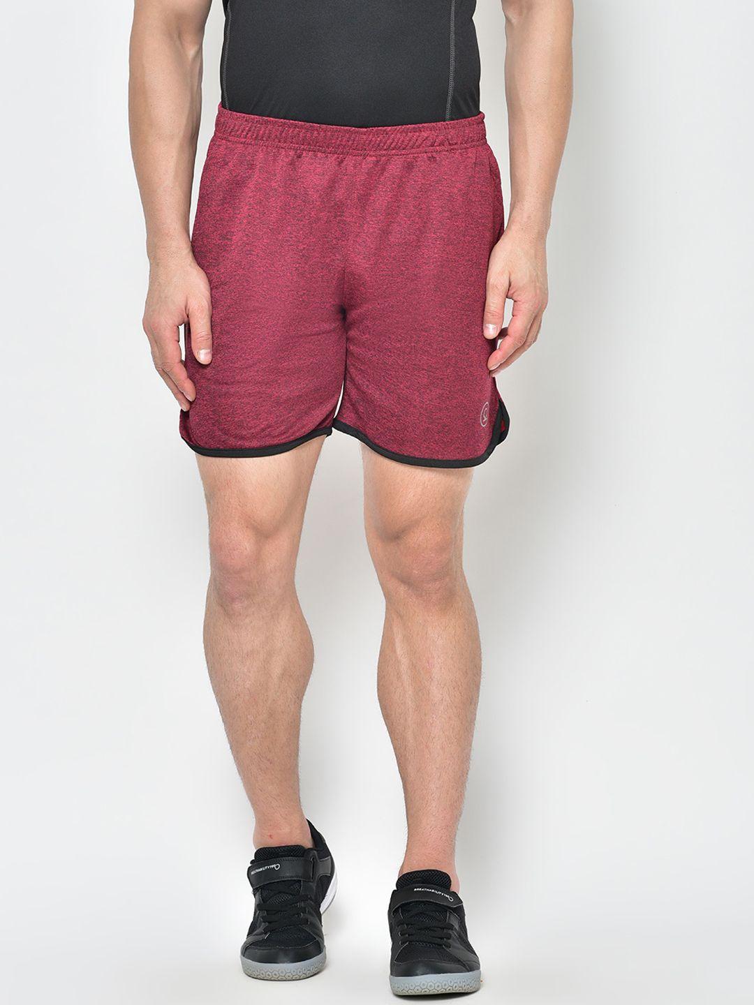 chkokko men regular fit mid-rise sports shorts