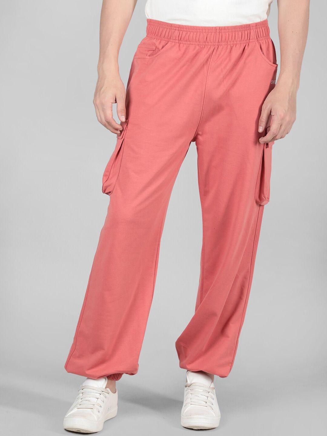 chkokko men relaxed fit mid-rise sports track pant