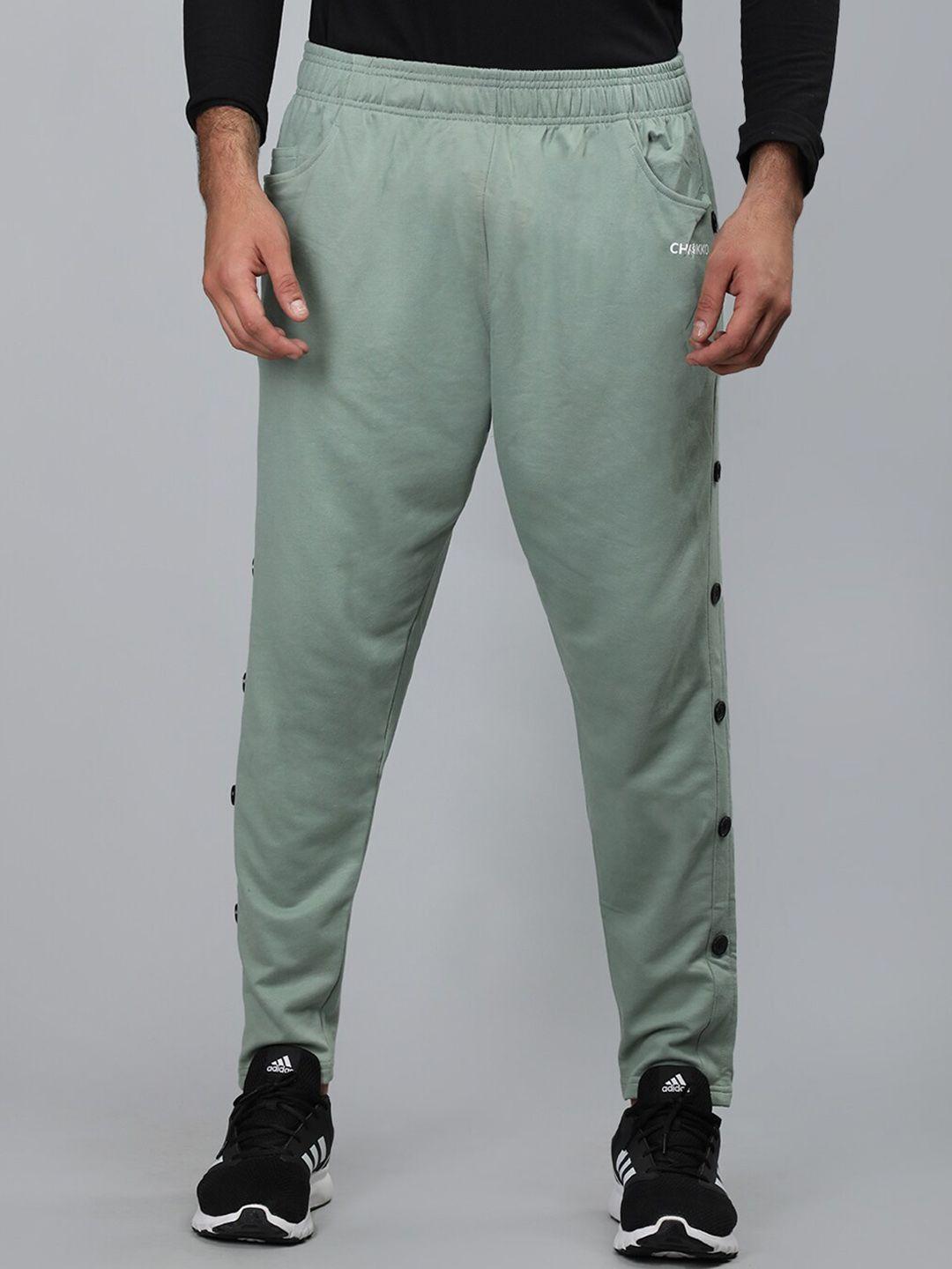 chkokko men side button sports track pants