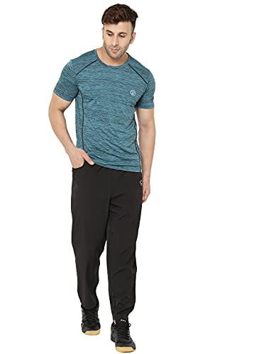 chkokko mens half sleeves summer sports dryfit track suit seagreen xl