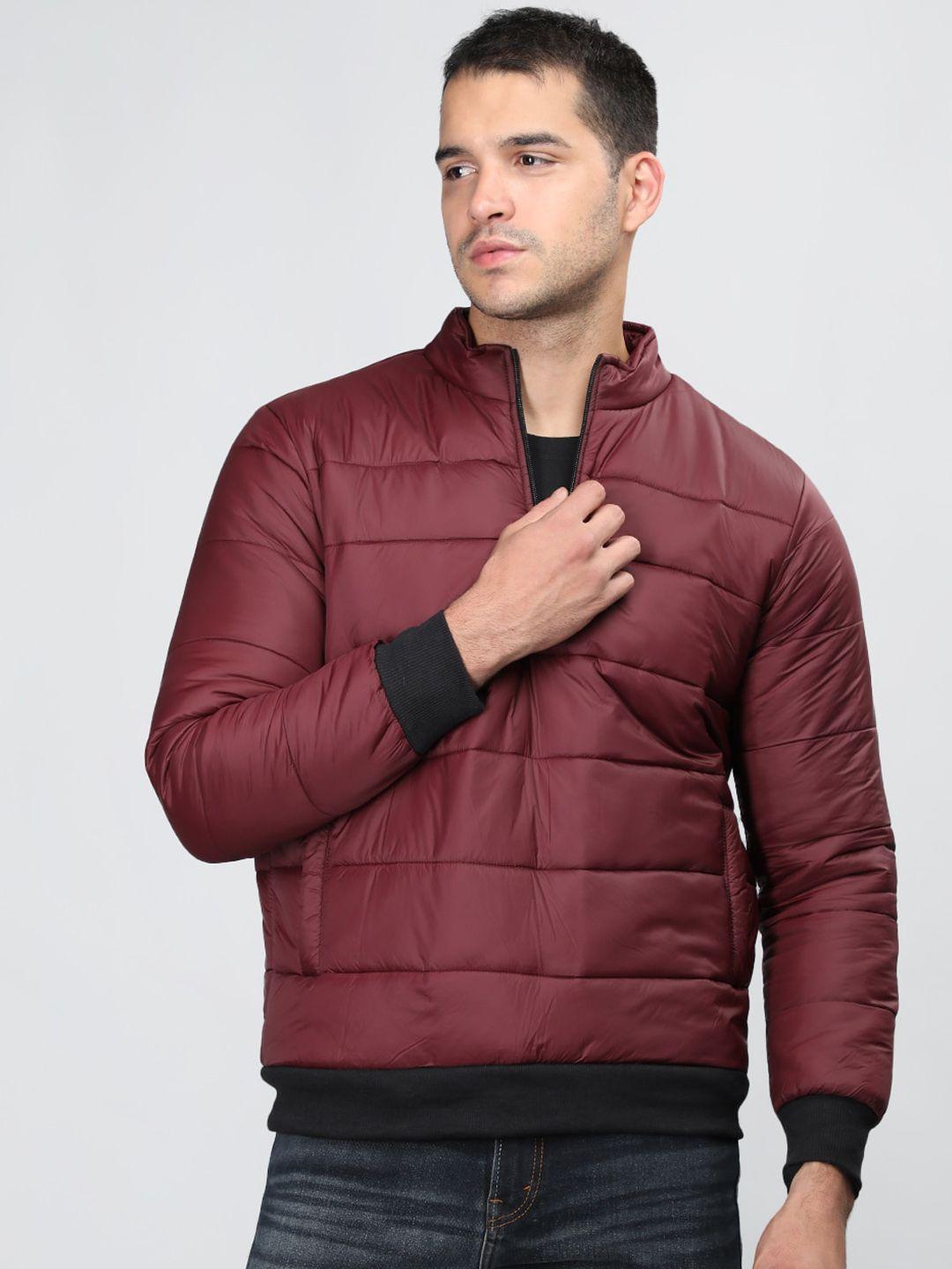 chkokko mock collar long sleeves lightweight puffer jacket