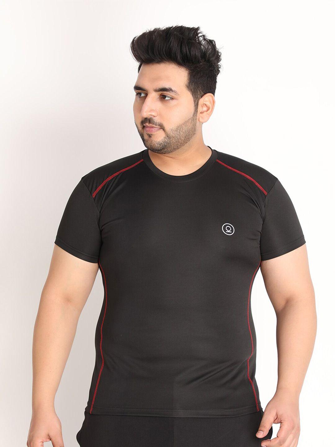 chkokko plus men black gym t-shirt