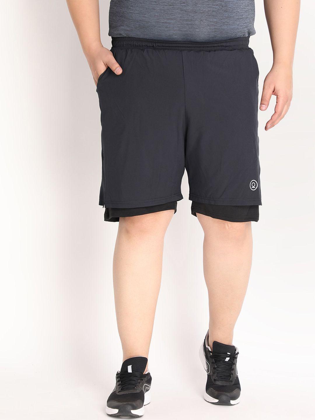 chkokko plus men charcoal grey running sports shorts