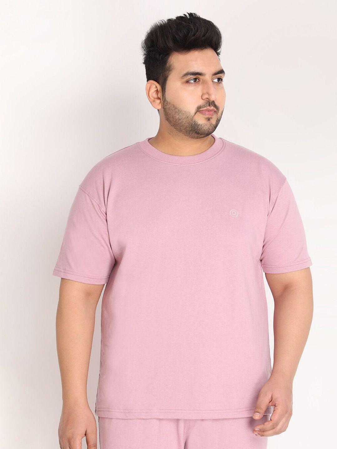 chkokko plus men pink round neck t-shirt