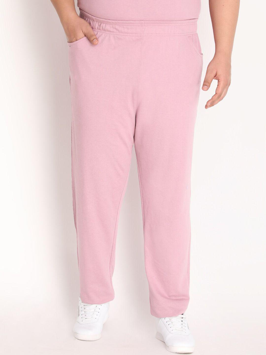 chkokko plus men pink solid relaxed fit track pant