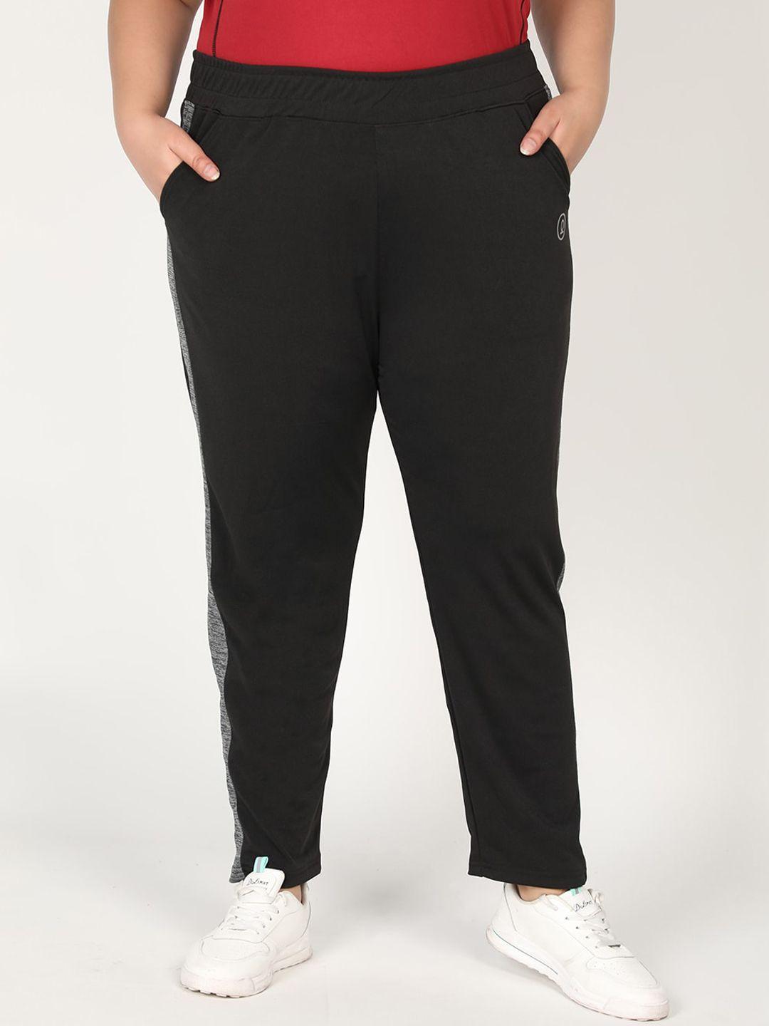 chkokko plus women black solid track pants