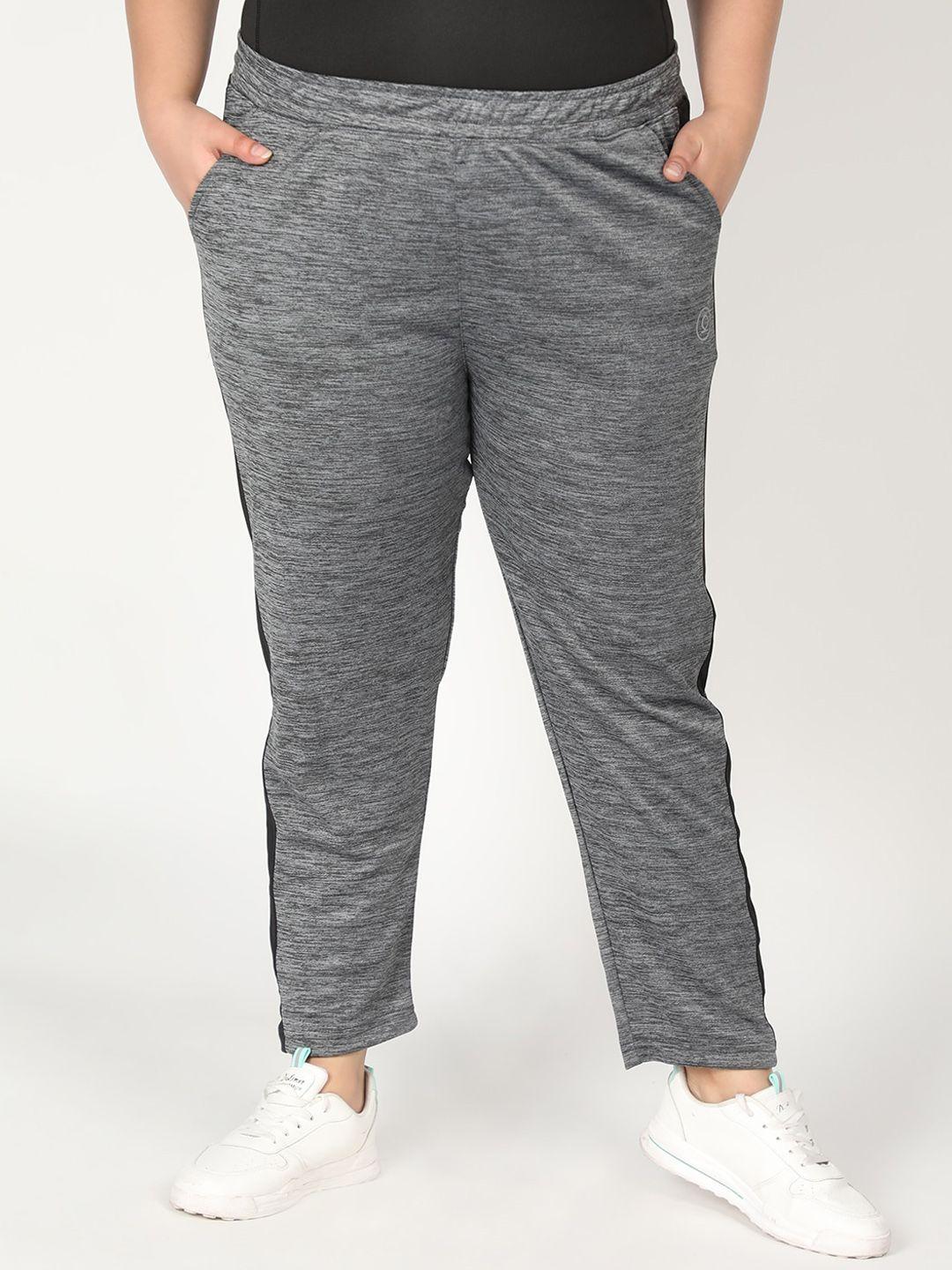 chkokko plus women grey solid track pants