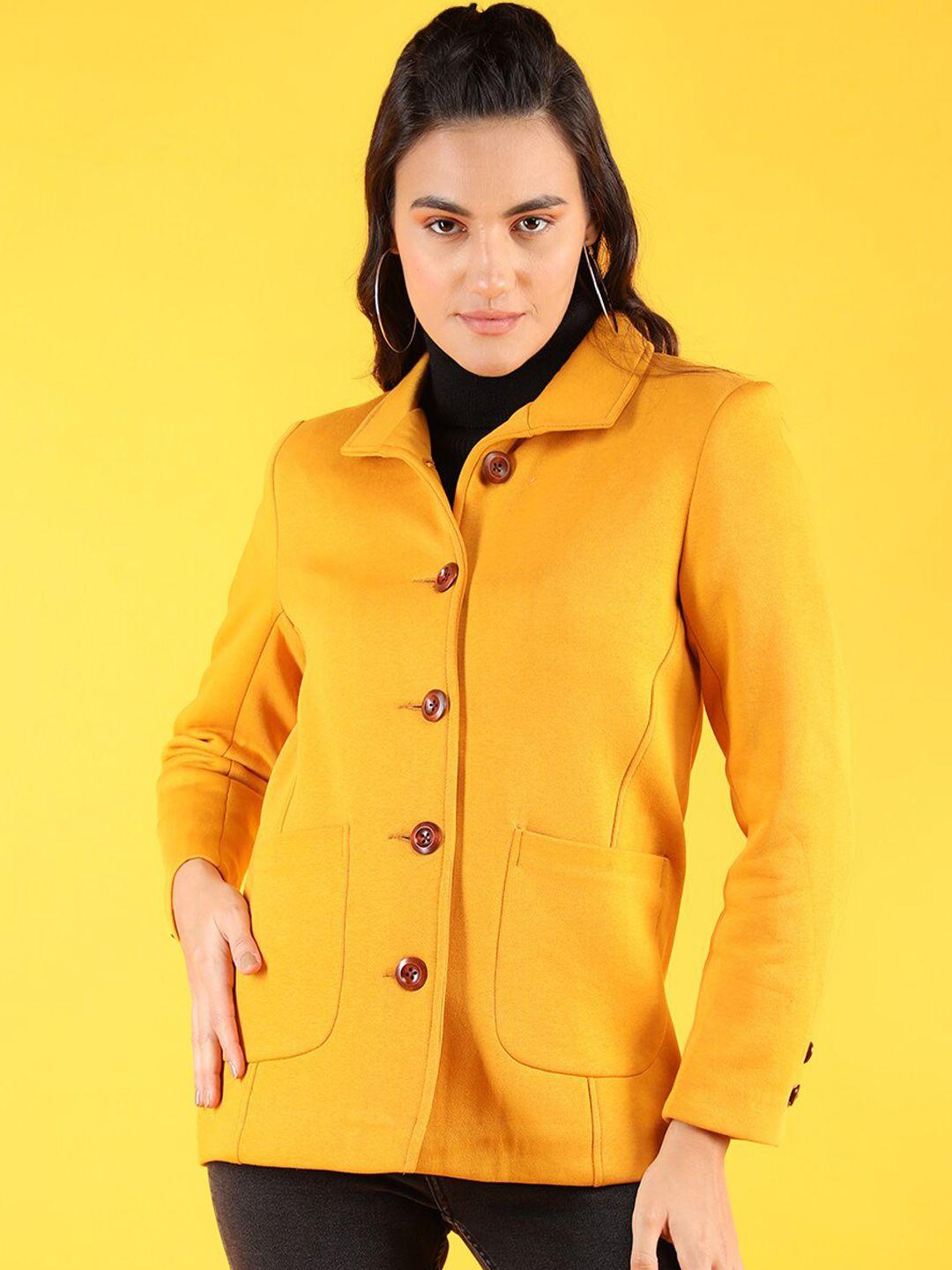 chkokko spread collar long sleeves over coat