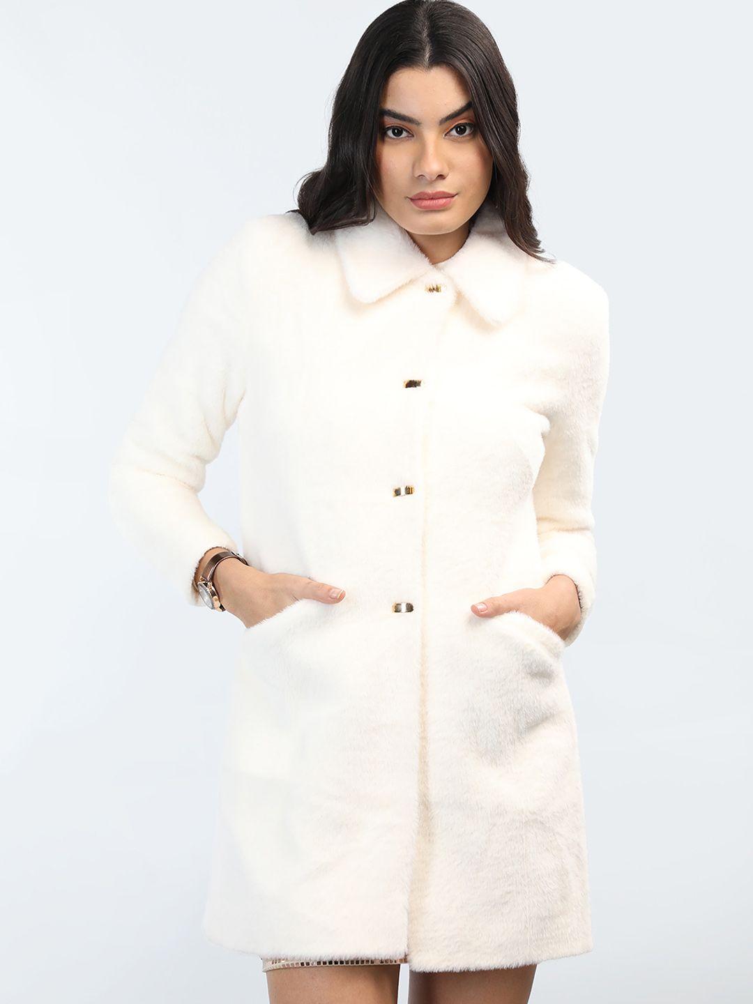 chkokko spread collar single breasted overcoat