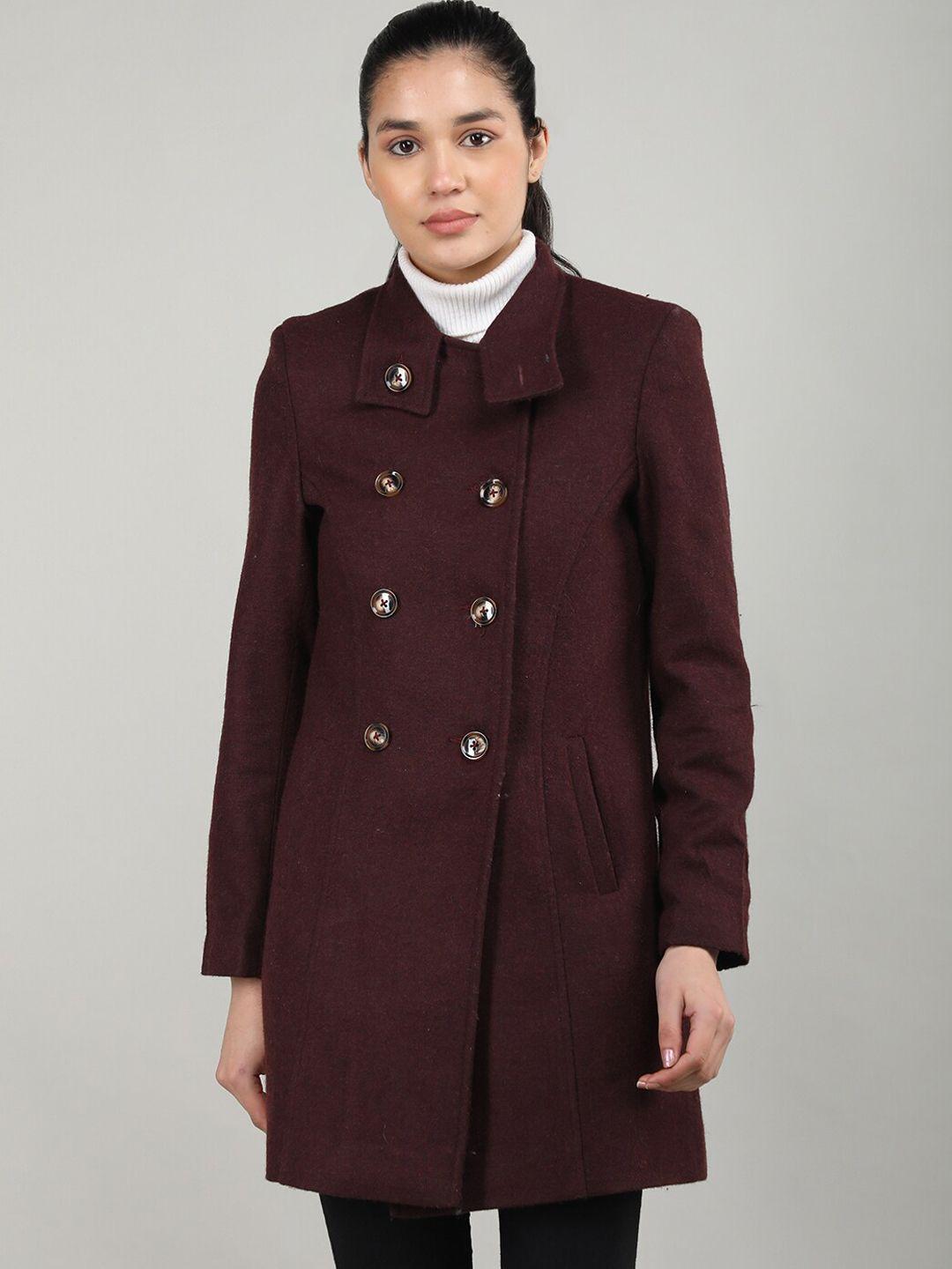 chkokko stand collar longline winter ocercoat