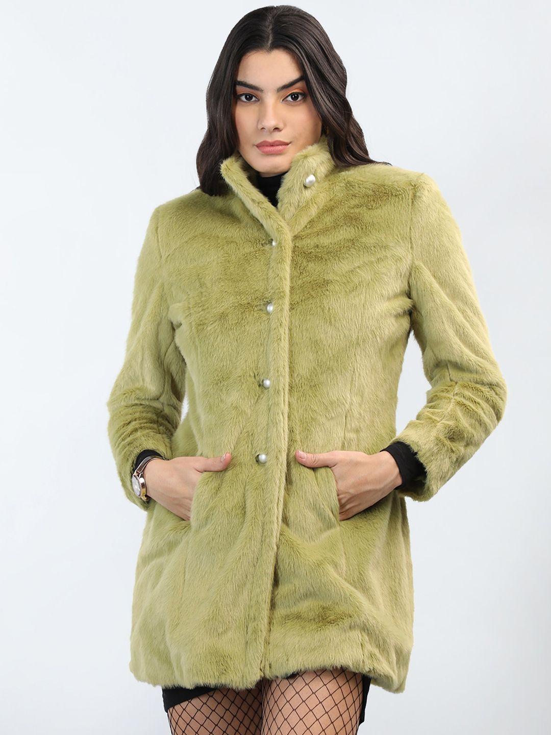 chkokko stand collar single breasted overcoat