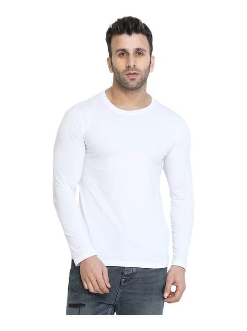 chkokko white regular fit t-shirt