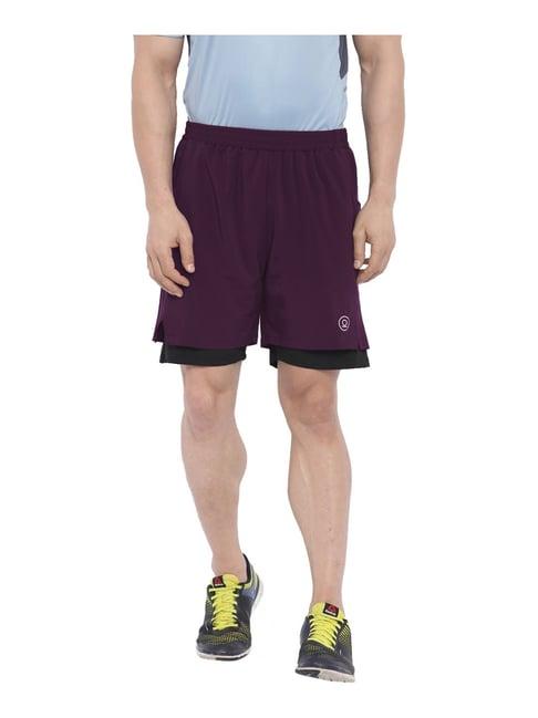 chkokko wine regular fit sports shorts